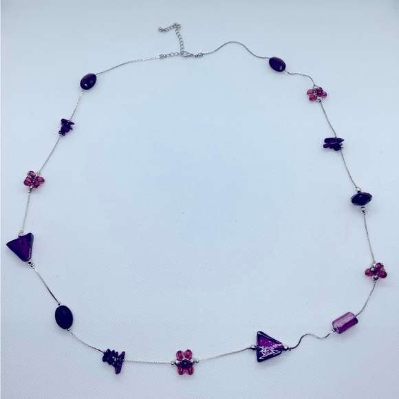 Funky and Fun Station Necklace - Purple & Pink - Picture 3 of 4